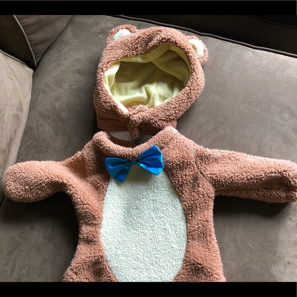 Rubie’s Fluffy Fleece Footie Hat Bodysuit Bear Kid - Picture 5 of 13